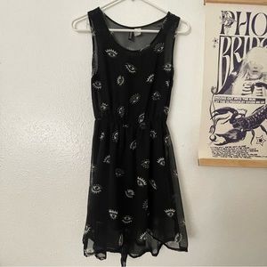 Sheer Eye Print Dress